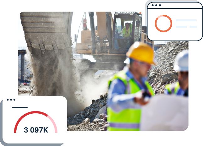 Conducteurs de travaux gérant leur matériel sur un chantier
