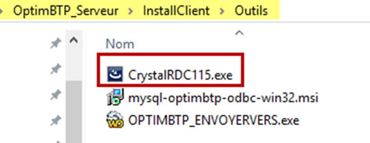 Récupérer le fichier exe de Crystal Report