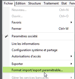 Création du modèle d’import/export paramétrable dans Sage