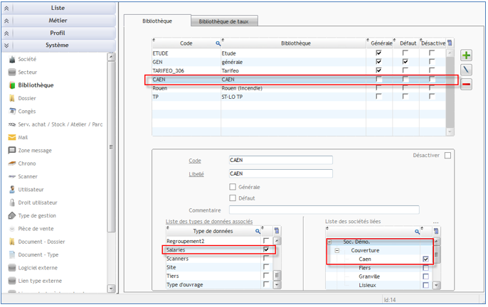 Créer les bibliothèques de salariés