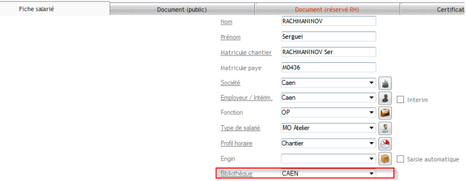 Rattacher les salariés à sa bibliothèque de zone