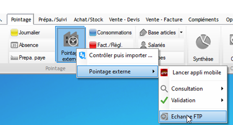 Capture des échanges FTP dans Optim'BTP Entreprise