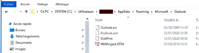 Aller sur le dossier Utilisateur de son disque local, répertoire AppData