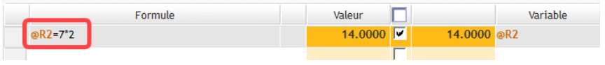 Variable créée dans la formule