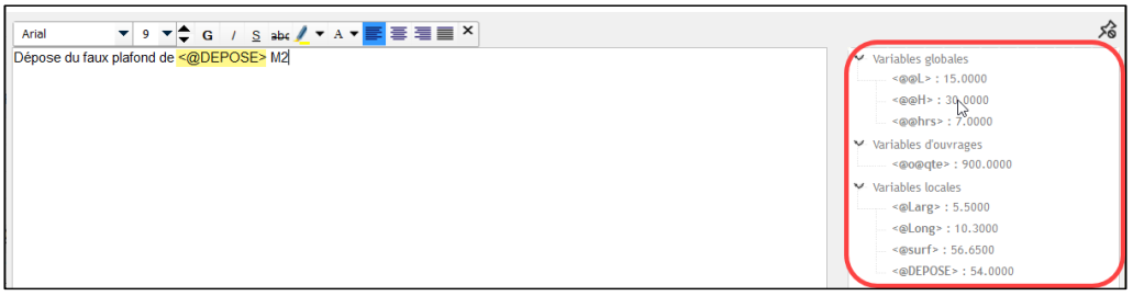 Personnalisation des libellés d'ouvrage