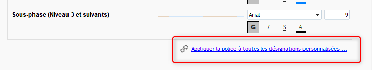 Capture de l'onglet Mise en forme dans la fenêtre Propriétés du devis avec un focus sur la validation des modifications