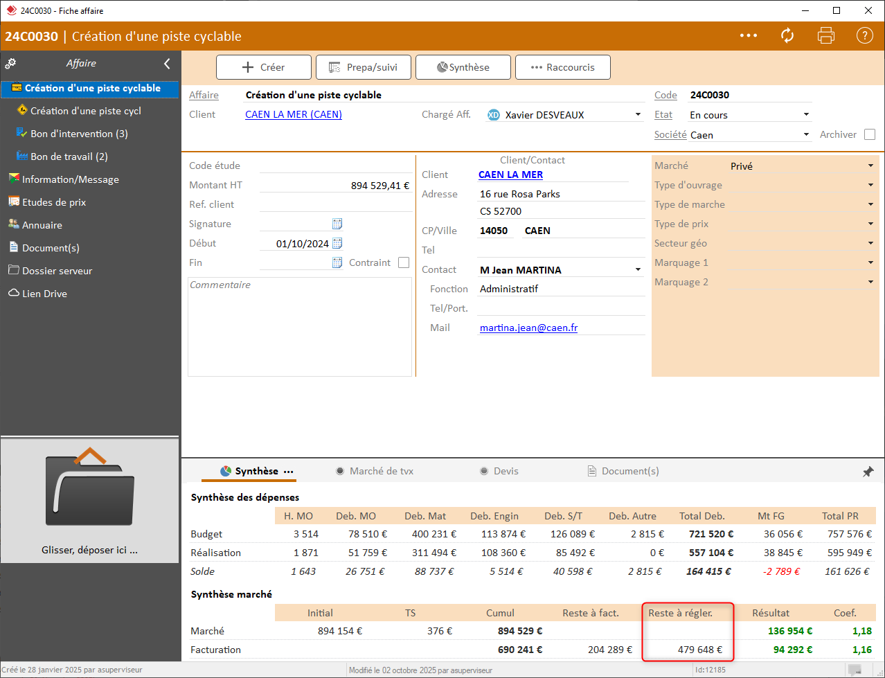 capture synthèse pied fiche affaire