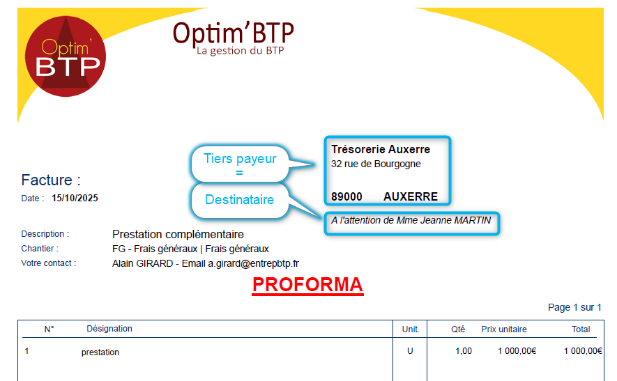 capture exemple facture avec destinataire