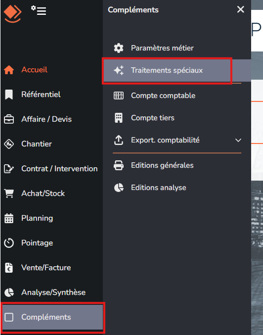 Accès Traitements spéciaux