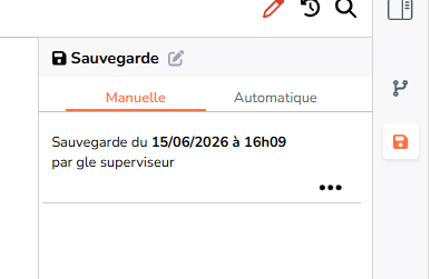 sauvegarde manuelle