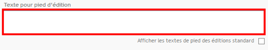 Capture d'écran de la zone d'édition du texte