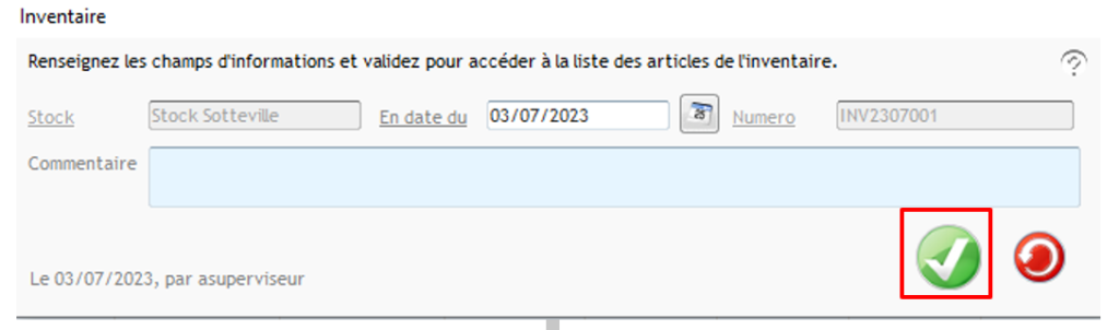 Renseigner les informations 