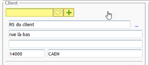 Sélection du client
