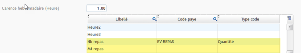 Capture de l'écran de paramétrage Général