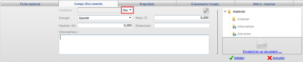 Onglet Compl Documents